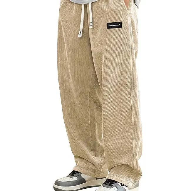 Warren - Pantalones De Corte Ancho Con Cordón Y Bolsillos