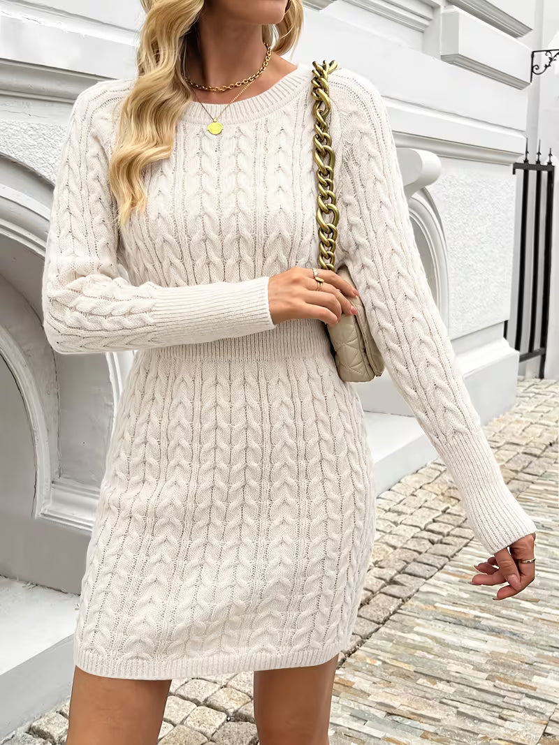 Lilona - Vestido De Punto Ajustado Con Diseño De Trenzado