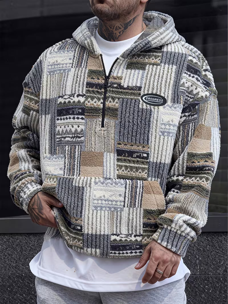 Silvain - Sudadera Con Capucha Y Cremallera Estampada