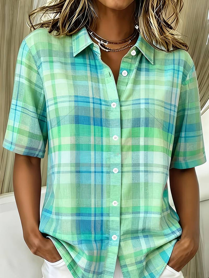 Endrita - Camisa Informal De Manga Corta Con Botones