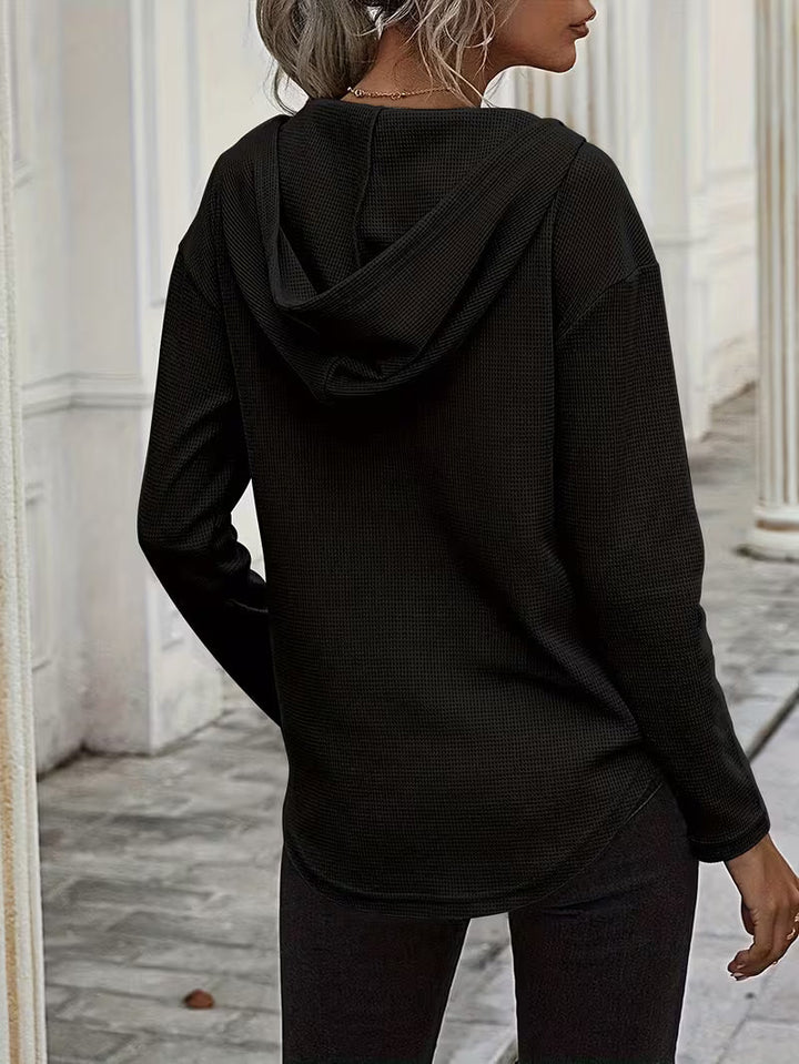 Heydi - Sudadera Con Capucha Manga Larga y Bajo Curvo