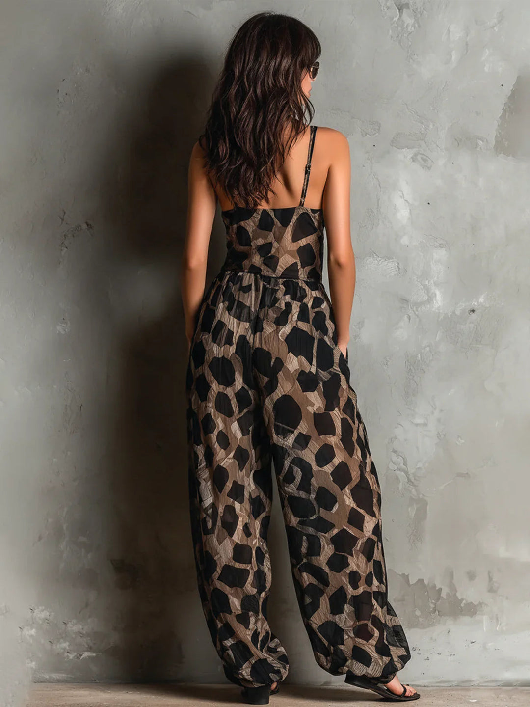 Apophia - Mono Con Estampado Animal Y Escote Halter