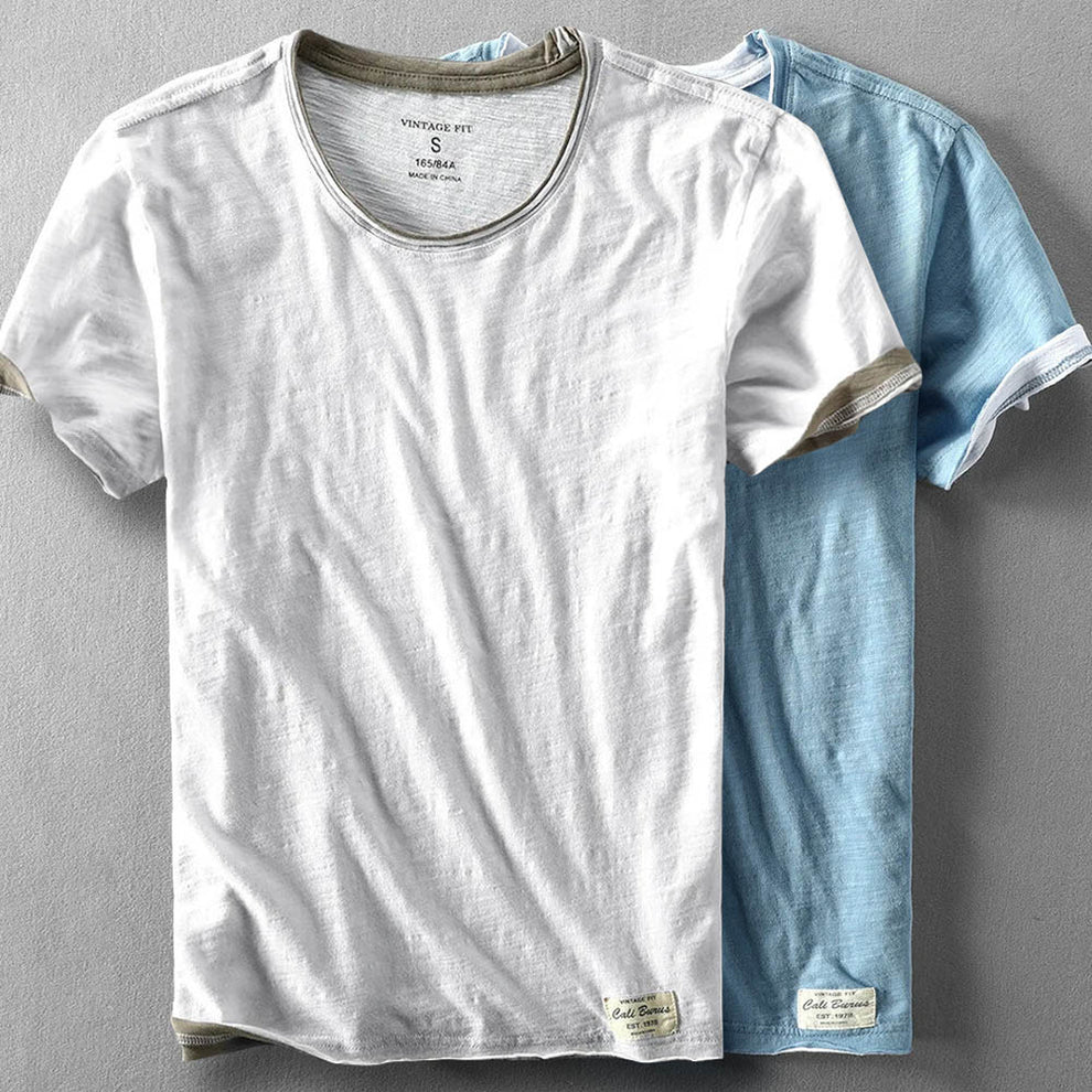 Himasha - Camisa de Algodón de Manga Corta