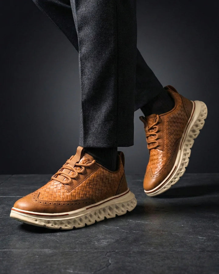 Kremer - Zapatillas Deportivas de Cordones Con Tejido de Piel