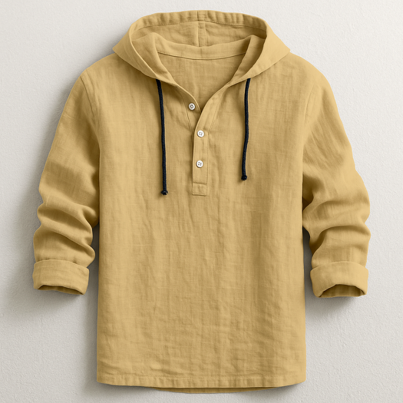 Bradley - Elegante Camisa Con Capucha y Manga Larga