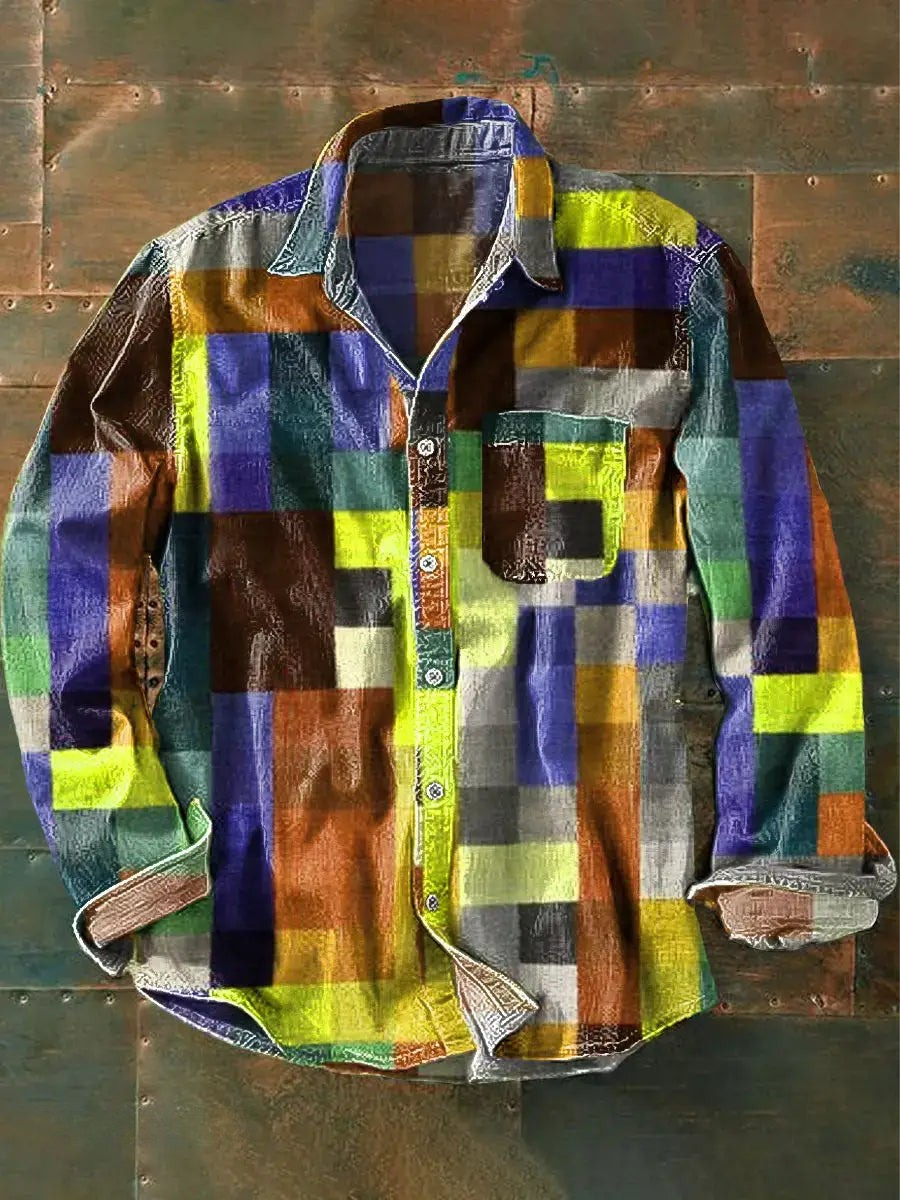 Germaine- Camisa unisex de Manga Larga en Colores del Arcoíris