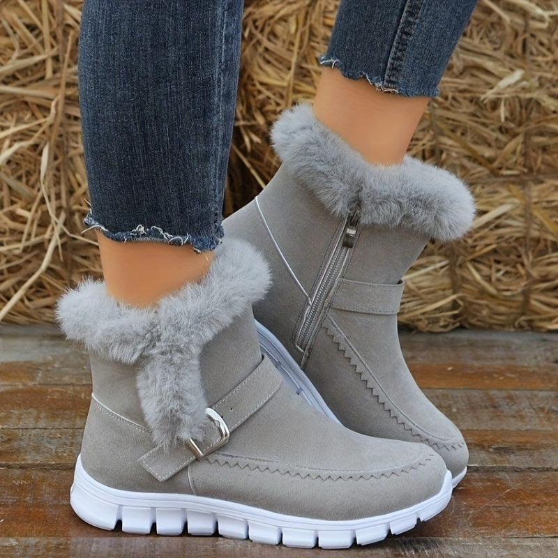 Adriany - Botas De Nieve De Invierno Con Suela Gruesa
