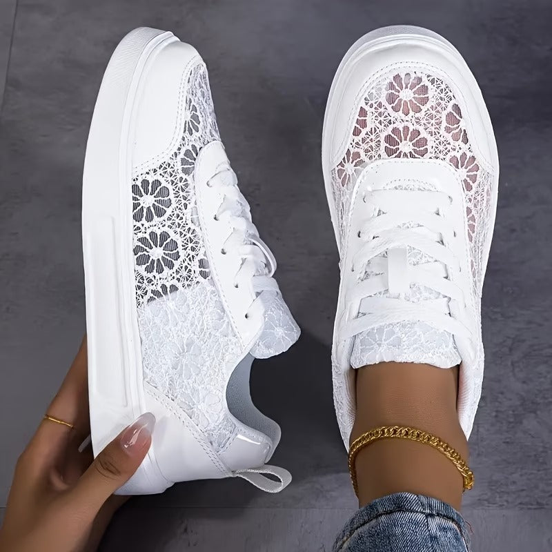 Liena - Zapatillas Con Cordones y Estampado Floral