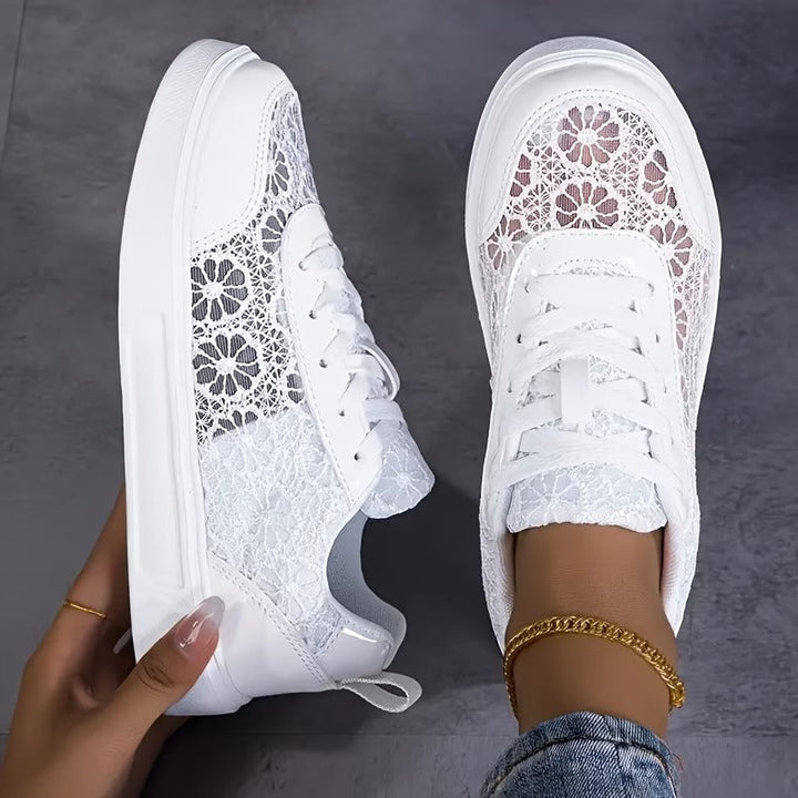Liena - Zapatillas Con Cordones y Estampado Floral