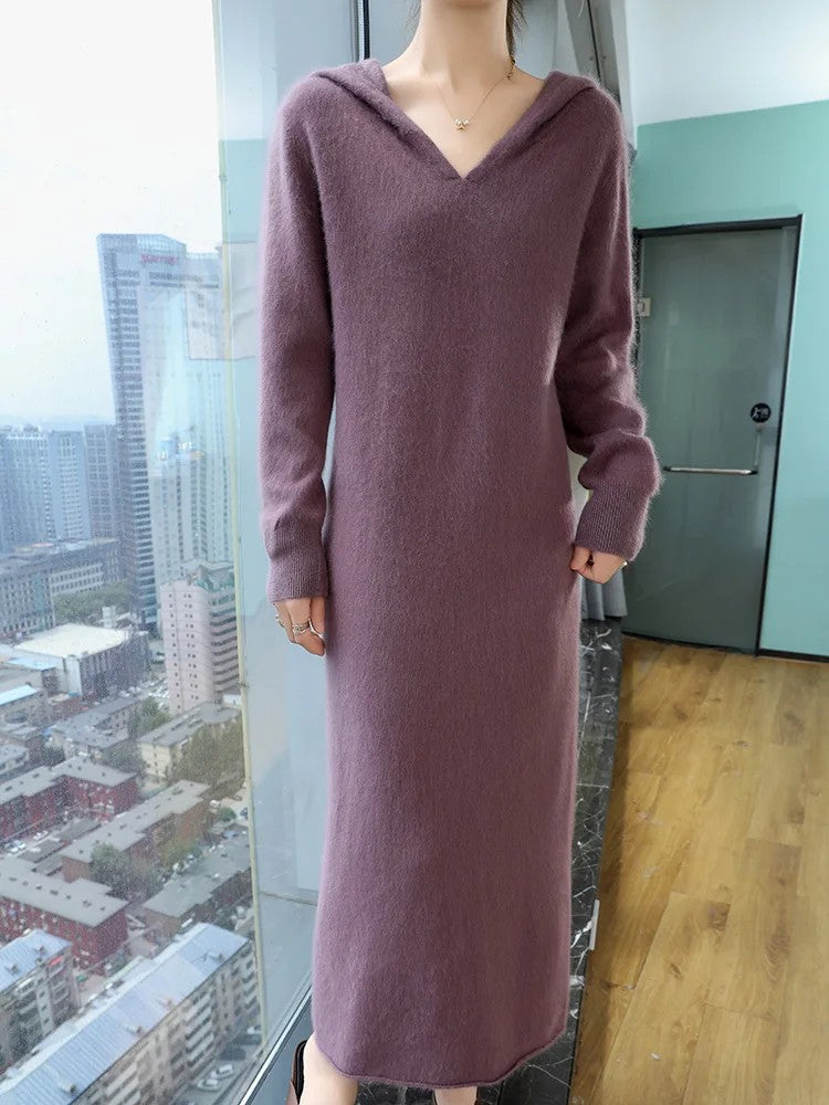 Karsyn - Vestido De Cachemira Con Capucha