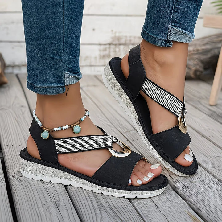 Dearica - Sandalias Elegantes Con Tiras Elásticas
