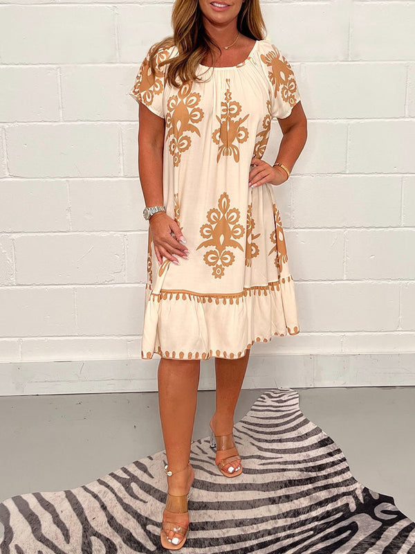 Ranee - Vestido Geométrico Con Escote Cuadrado