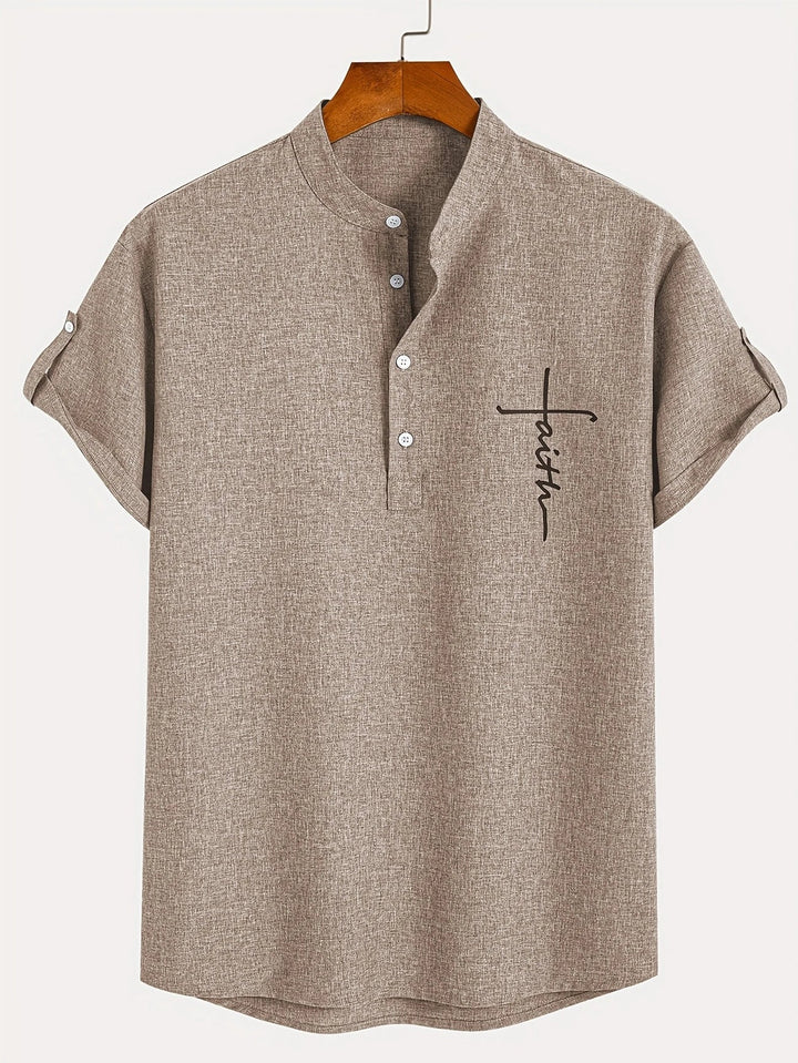 Samuelson -  Elegante Camisa De Manga Corta Con Cuello