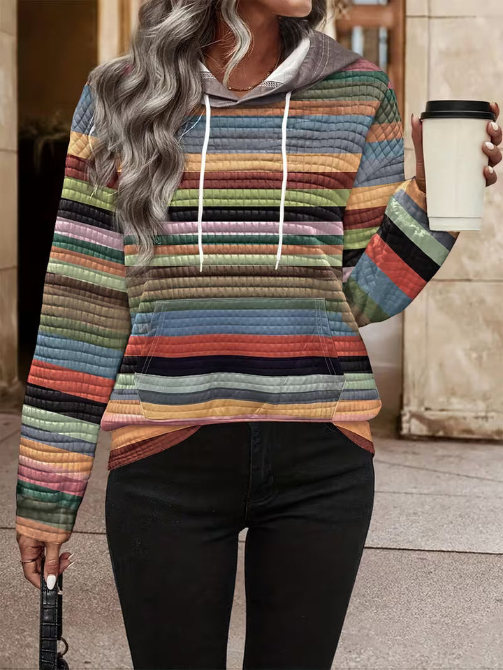 Bilisha - Sudadera Con Capucha Y Estampado a Rayas