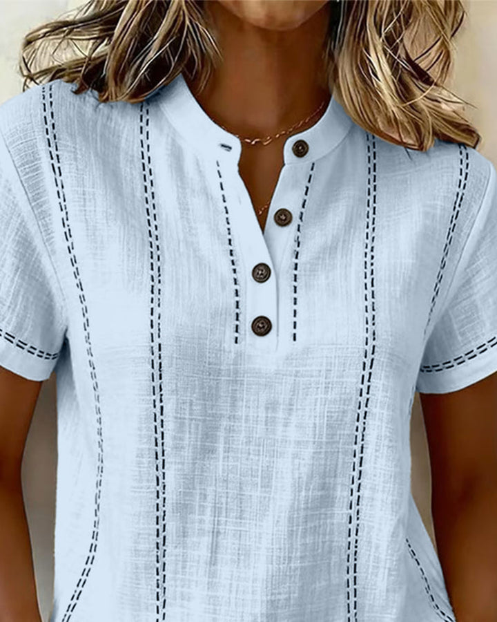 Vanessia - Camiseta De Manga Corta Con Cuello En V