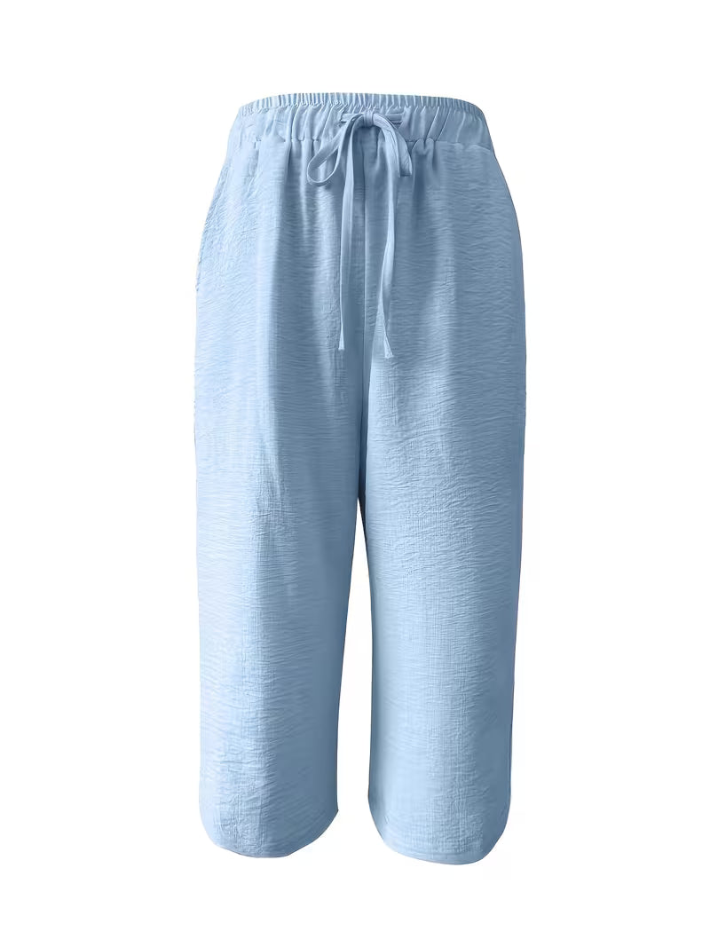 Arnisa - Pantalones Cómodos De Verano Con Bolsillos Laterales De Encaje