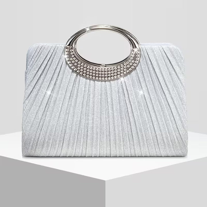 Lizzana - Bolso De Mano Plisado Con Anilla Redonda Brillante