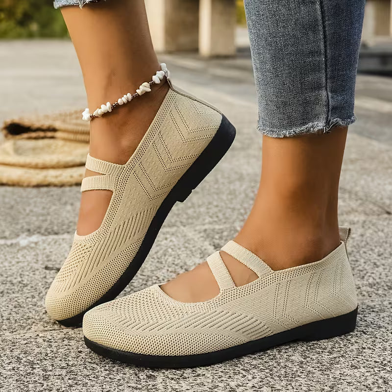 Kethryn - Zapatos Sin Cordones de Punto Estilo Mary Jane