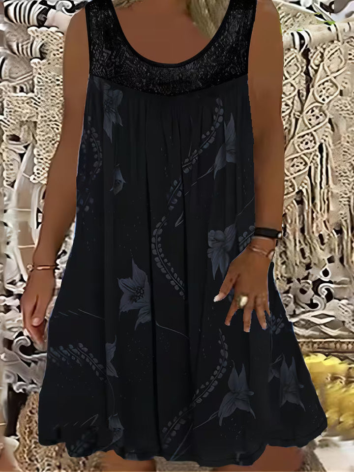 Samudri - Vestido Largo Holgado Sin Mangas y Con Cuello Redondo