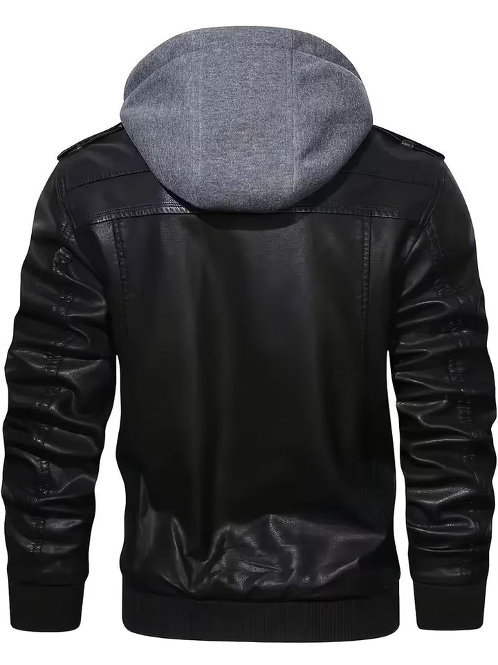 Bryndan - Chaqueta Con Capucha de Imitación de Piel