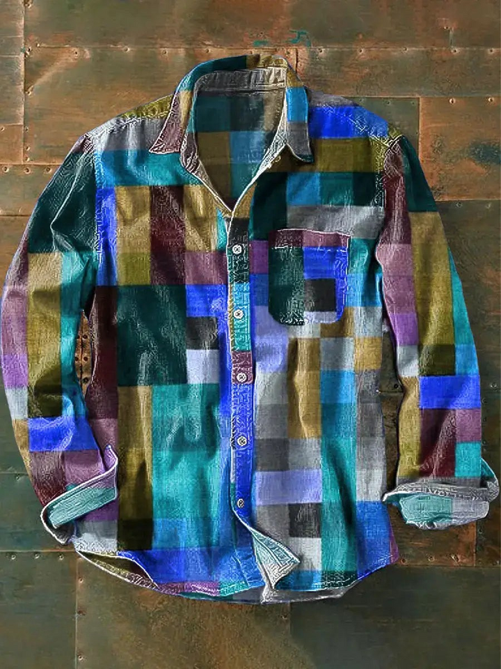Germaine- Camisa unisex de Manga Larga en Colores del Arcoíris