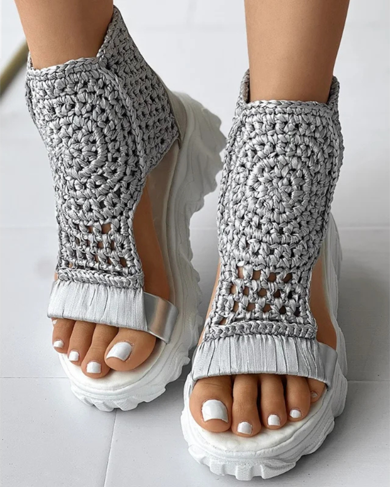 Dhita - Sandalias de Punto Estilo Boho