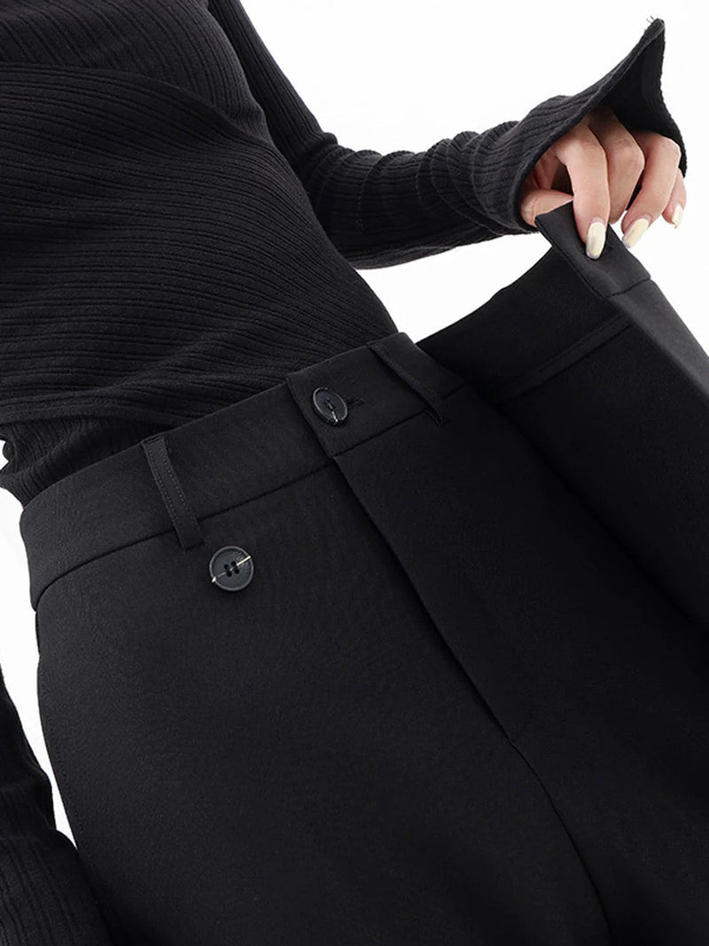 Nela - Pantalones De Corte Asimétrico De Cintura Alta