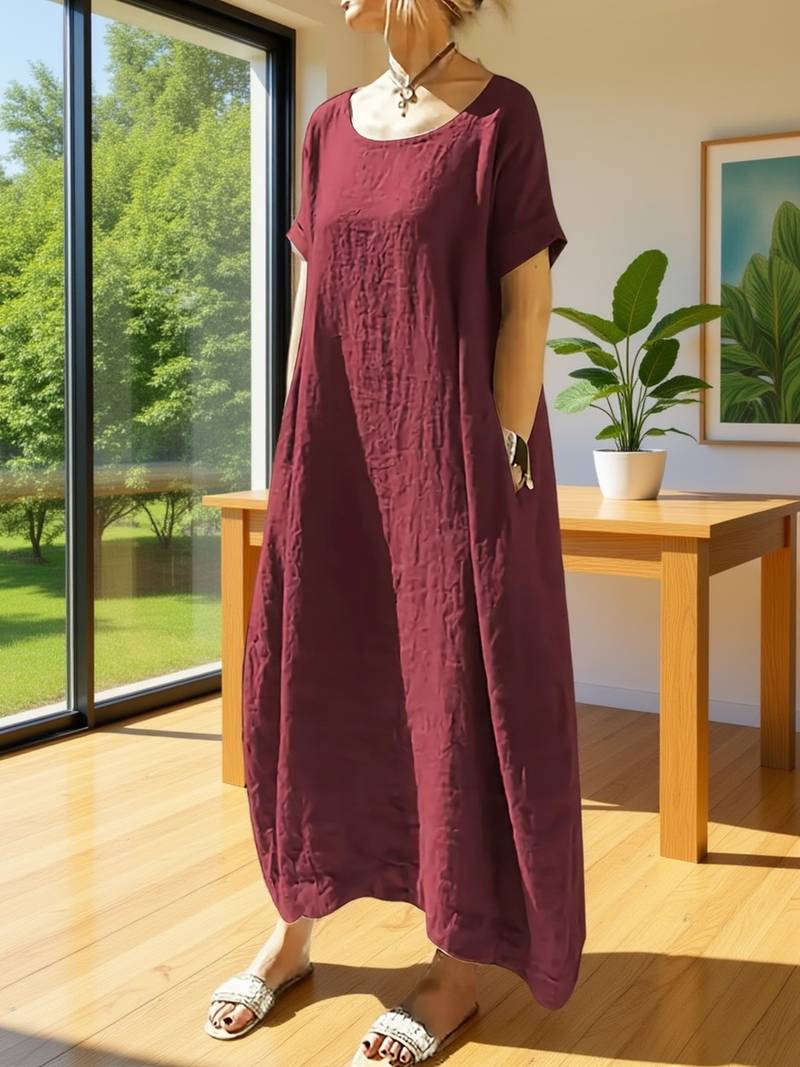 Anuradhi - Vestido largo Informal Con Mangas Holgadas
