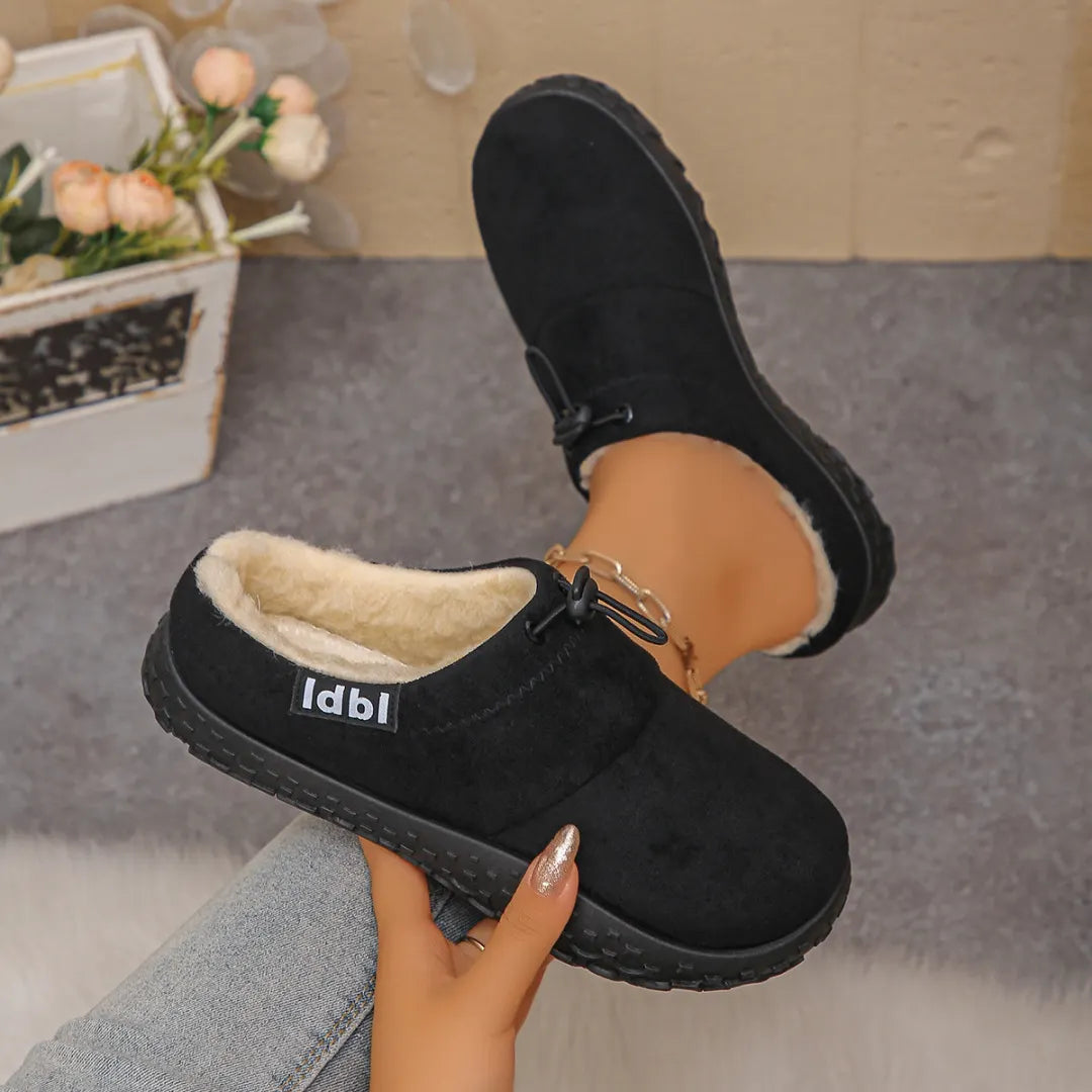 Damilya - Zapatos Sin Cordones De Ante Sintético Con Forro Polar Y Cordón Ajustable