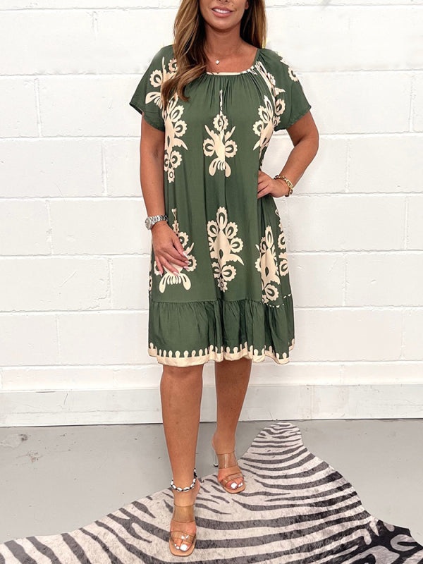 Ranee - Vestido Geométrico Con Escote Cuadrado