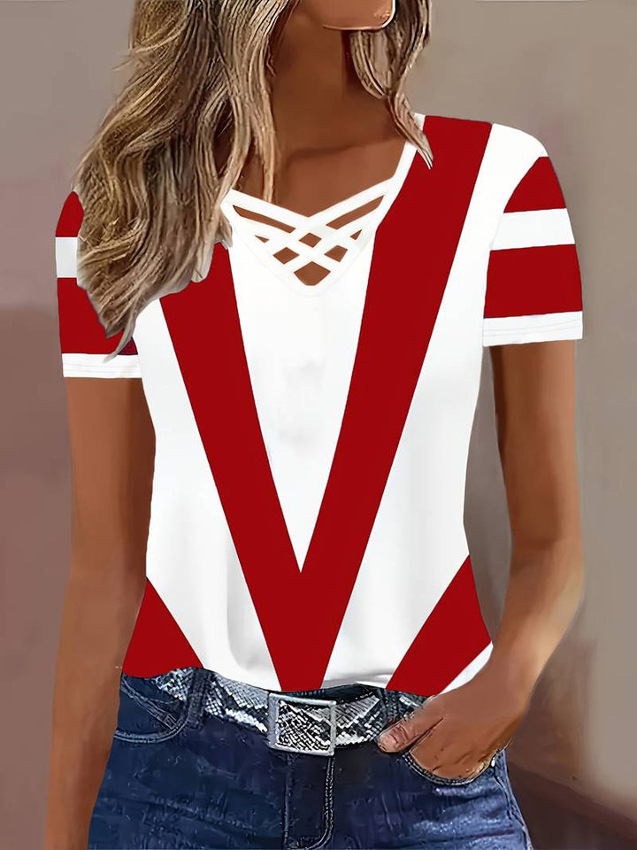 Rosibel - Camiseta Estampada De Manga Corta