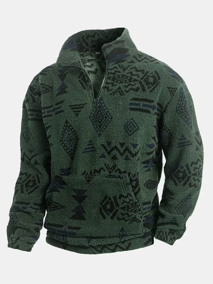 Witker - Sudadera Étnica De Felpa Con Cuello Alto