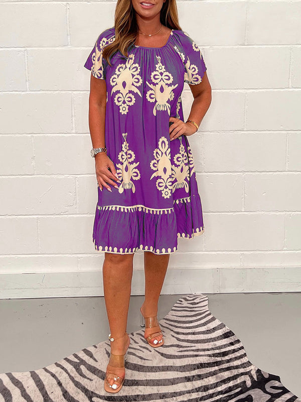 Ranee - Vestido Geométrico Con Escote Cuadrado