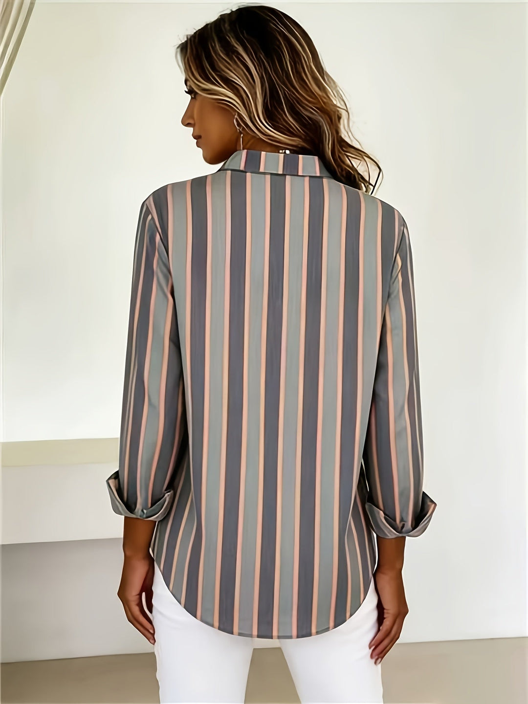 Chamique - Camisa De Manga Larga Con Botones