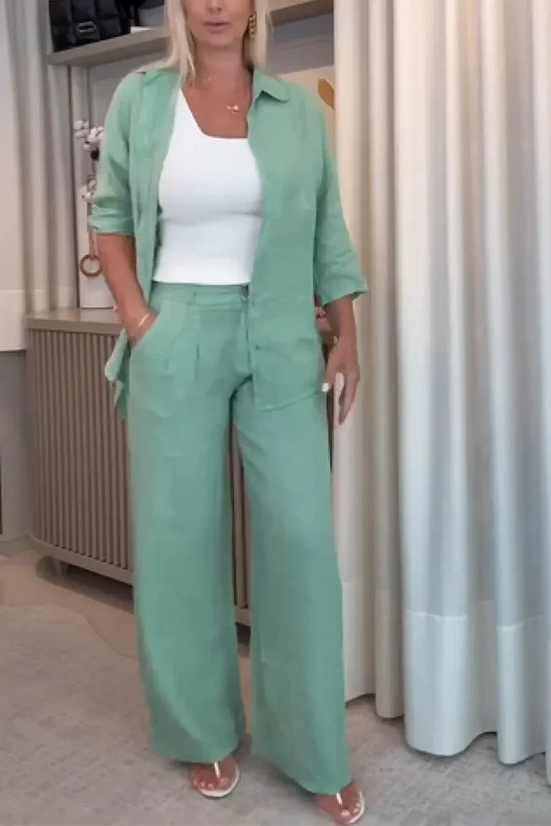 Methme - Traje Informal de dos Piezas con Corte de una sola fila de Botones