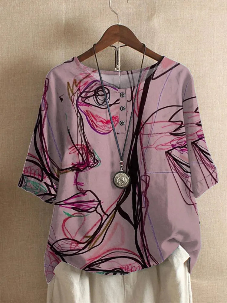 Silina - Blusa Con Estampado Abstracto