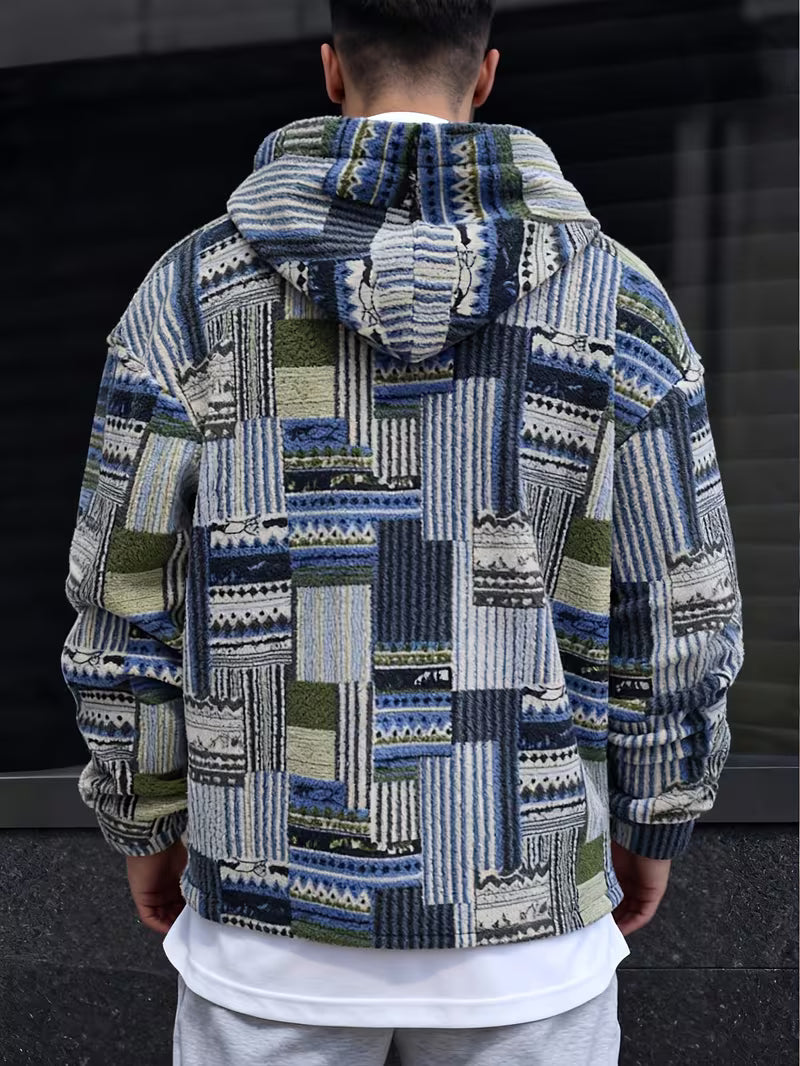 Silvain - Sudadera Con Capucha Y Cremallera Estampada