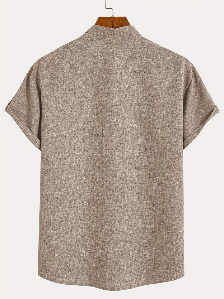 Samuelson -  Elegante Camisa De Manga Corta Con Cuello