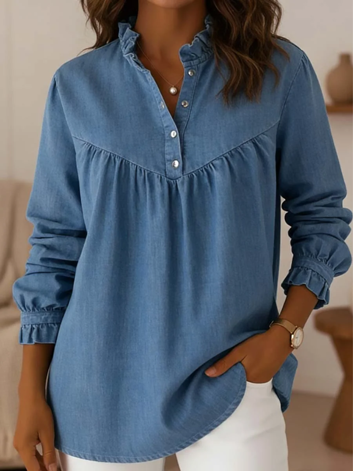 Aleska - Blusa Vaquera Con Botones