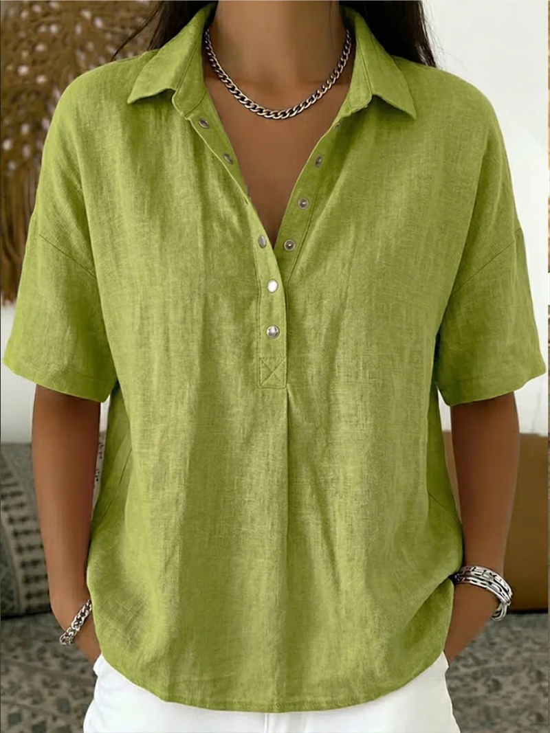 Pabasara - Blusa Con Cuello y Botones