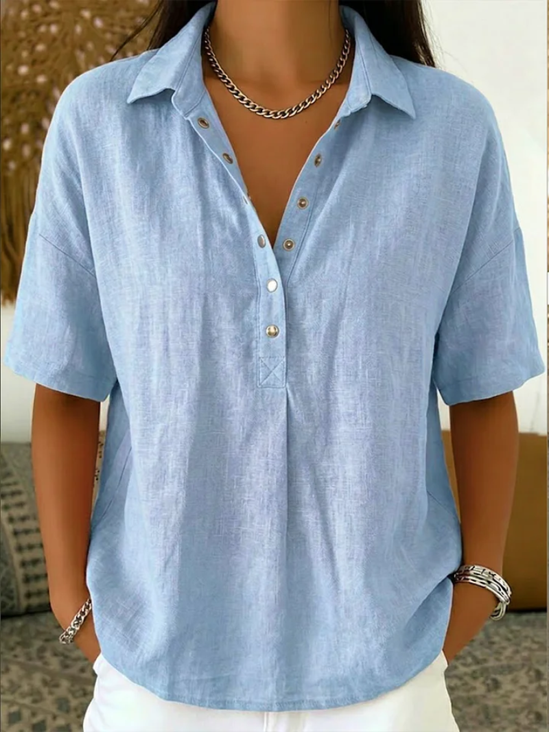 Pabasara - Blusa Con Cuello y Botones