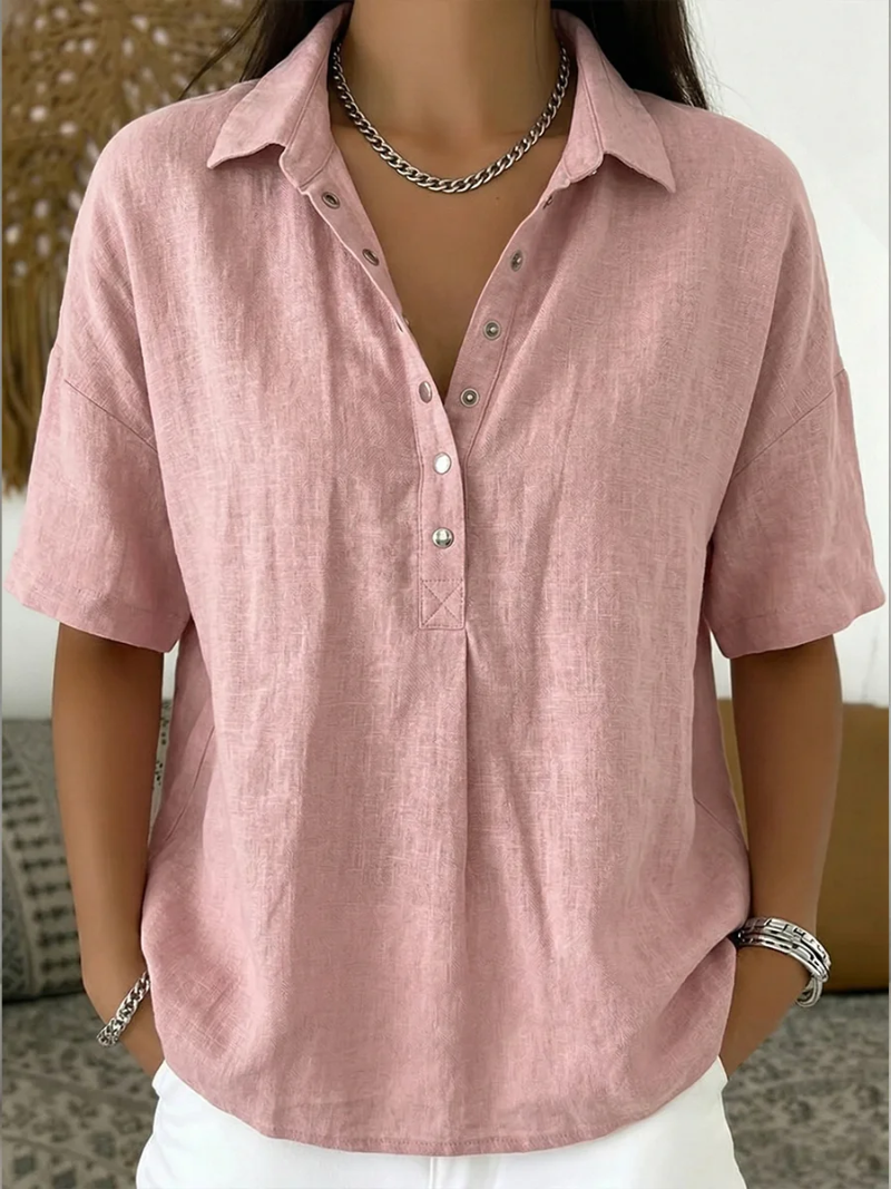 Pabasara - Blusa Con Cuello y Botones