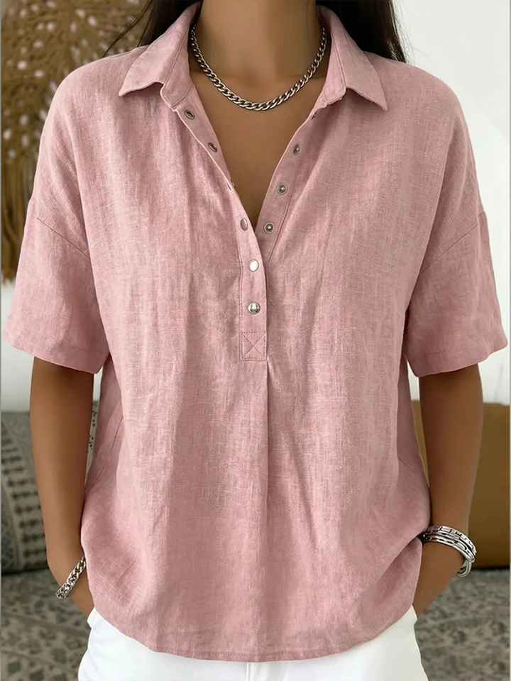 Pabasara - Blusa Con Cuello y Botones