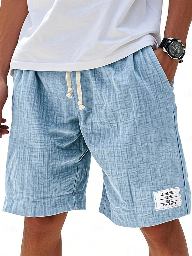 Javid - Pantalones Cortos Informales Ligeros de Corte Holgado