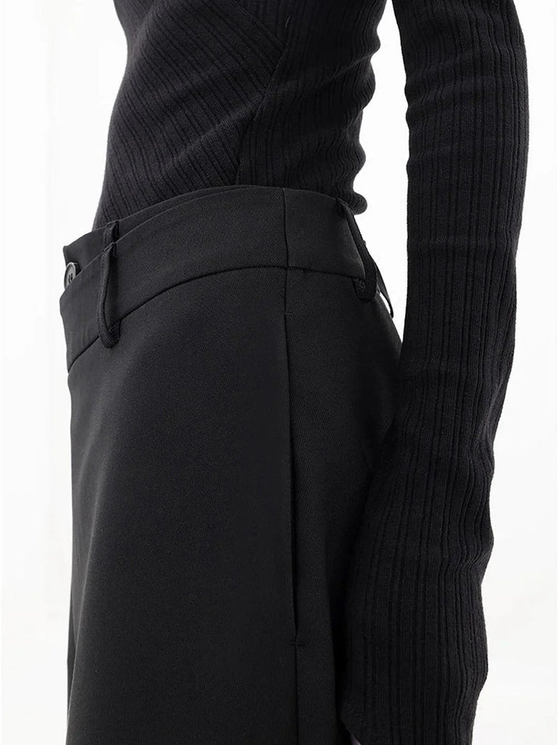 Nela - Pantalones De Corte Asimétrico De Cintura Alta