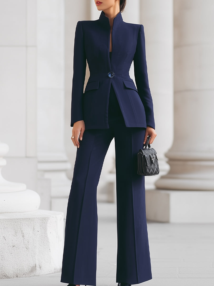 Kaelyn - Traje de Chaqueta y Pantalón con un Solo Botón