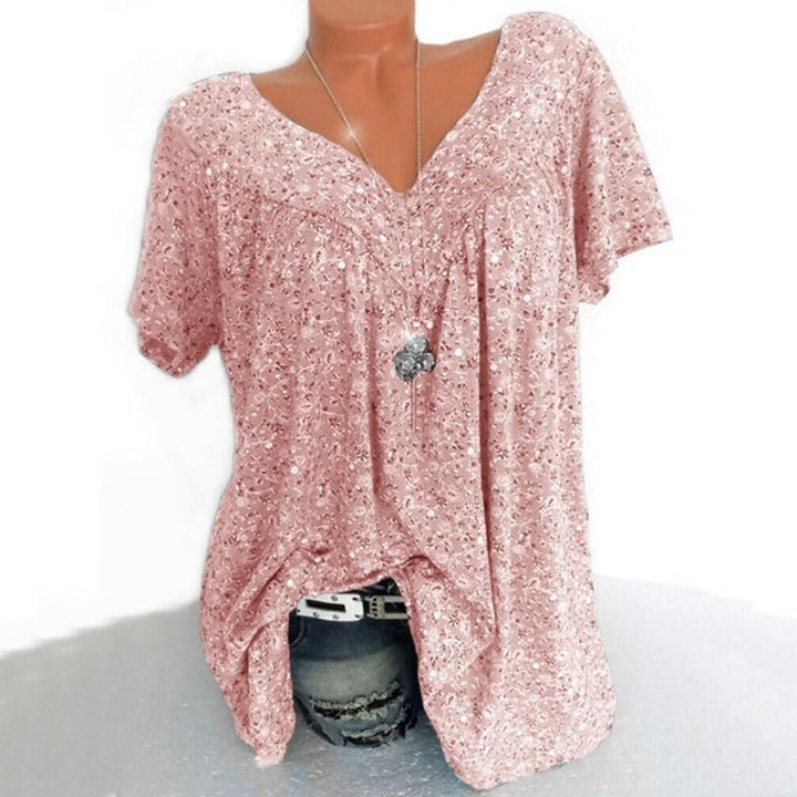 Sarita - Blusa De Manga Corta Con Estampado Floral