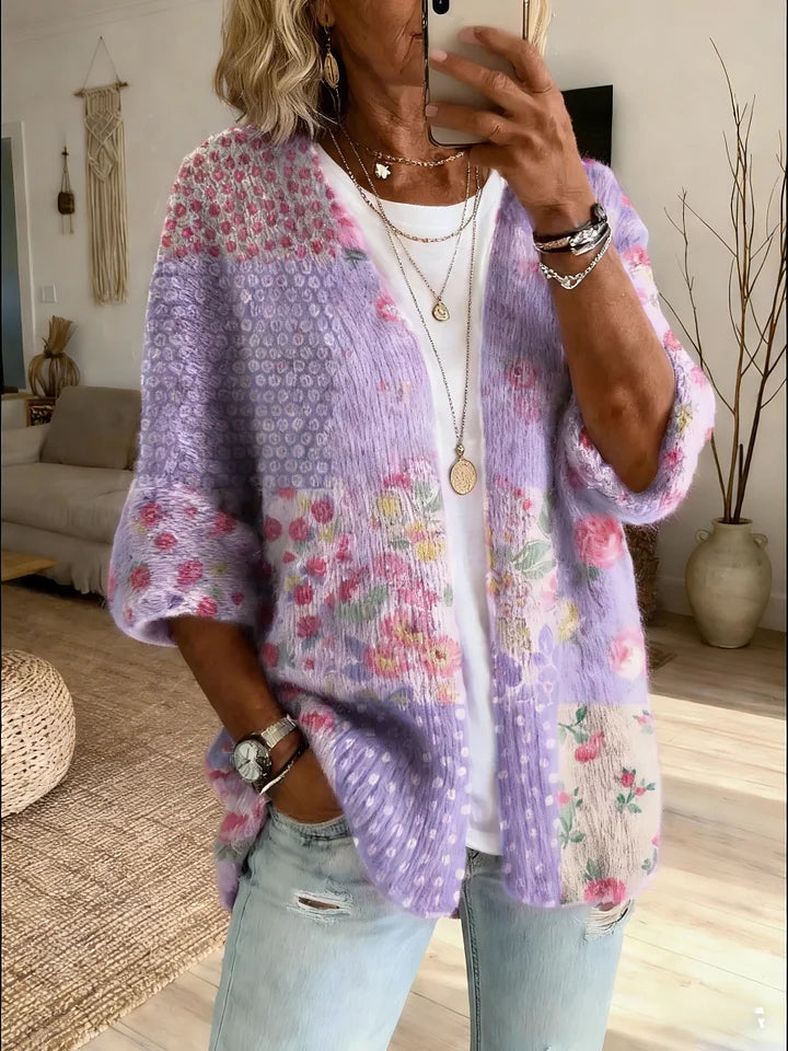 Stevena - Elegante Patrón Floral Suéter