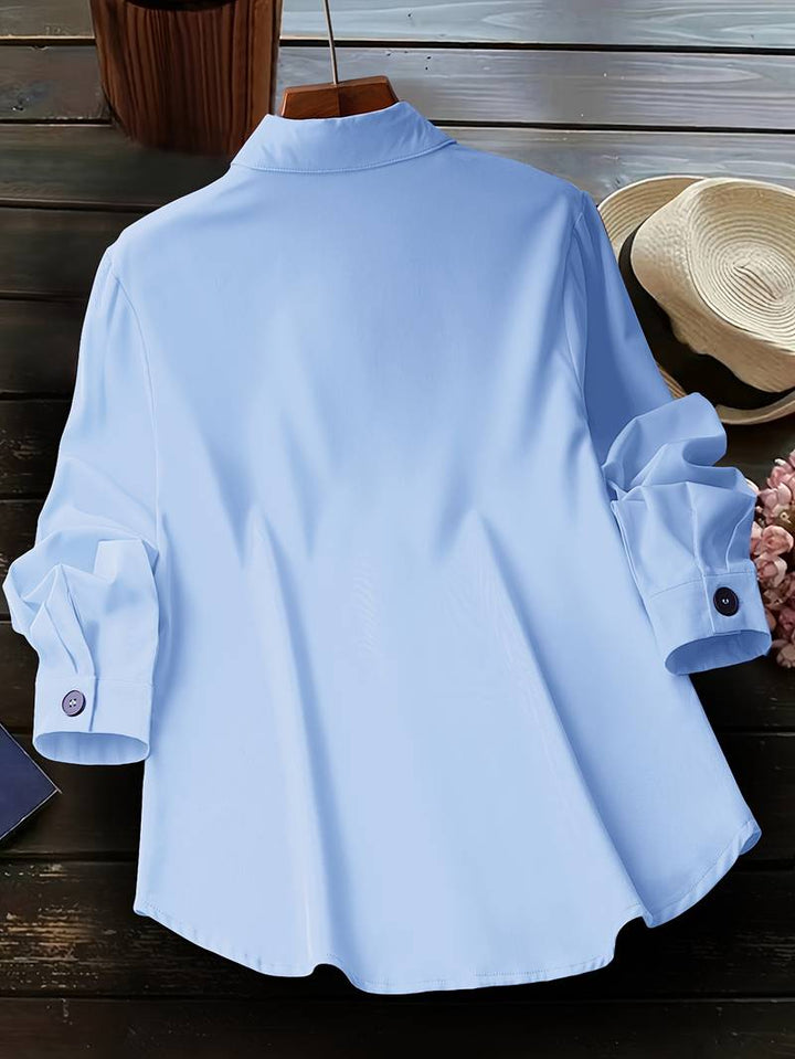 Lasangi - Camisa Informal de Manga larga Con Varios Botones
