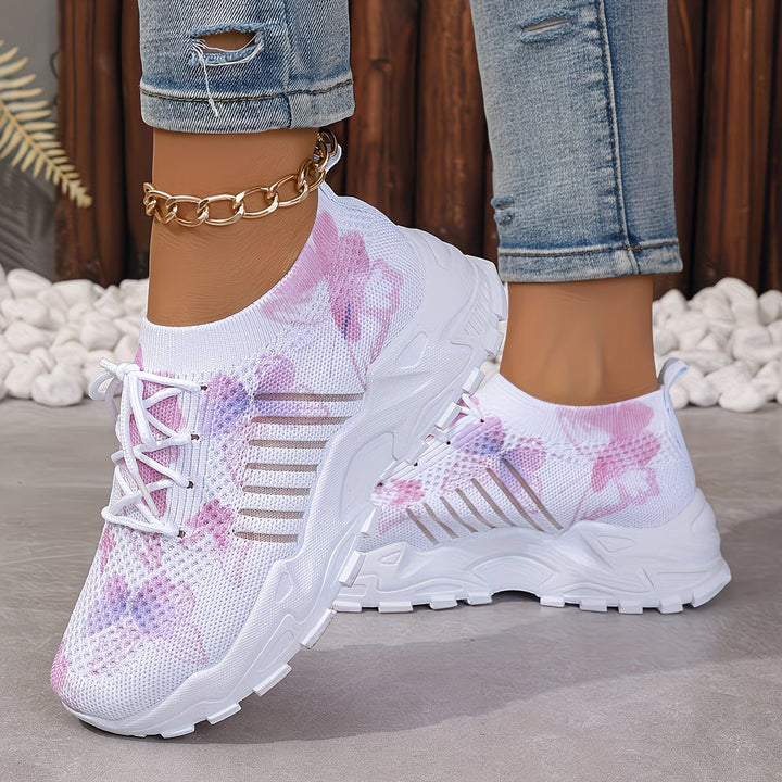 Destinee - Estampado De Mariposas Zapatillas Con Cordones